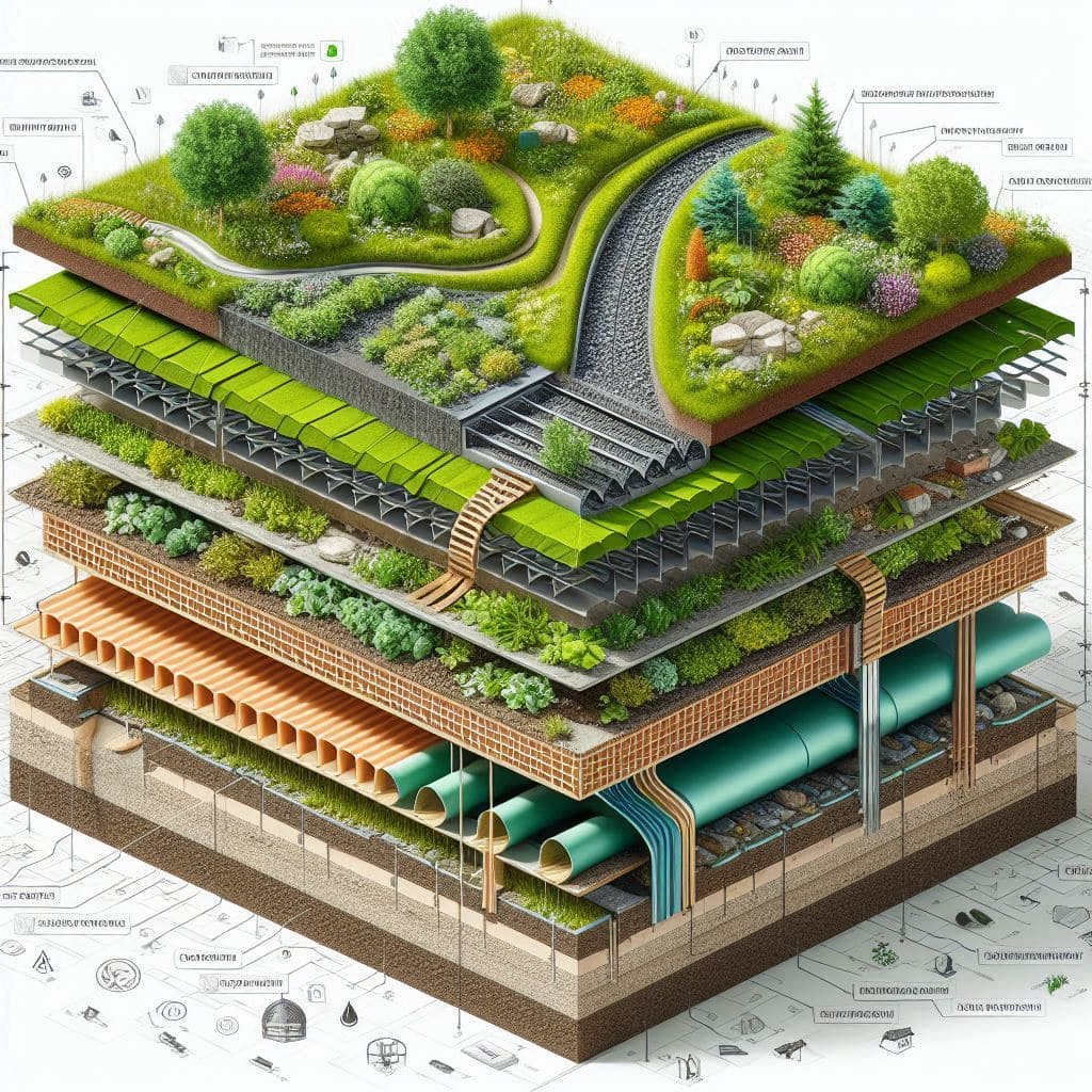 Techos verdes, impermeabilización, mantos asfálticos
